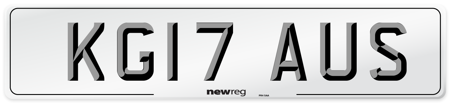 KG17 AUS Number Plate from New Reg